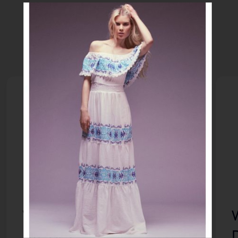 Free People Nightcap Greek Isle Maxi Dress Z8-20